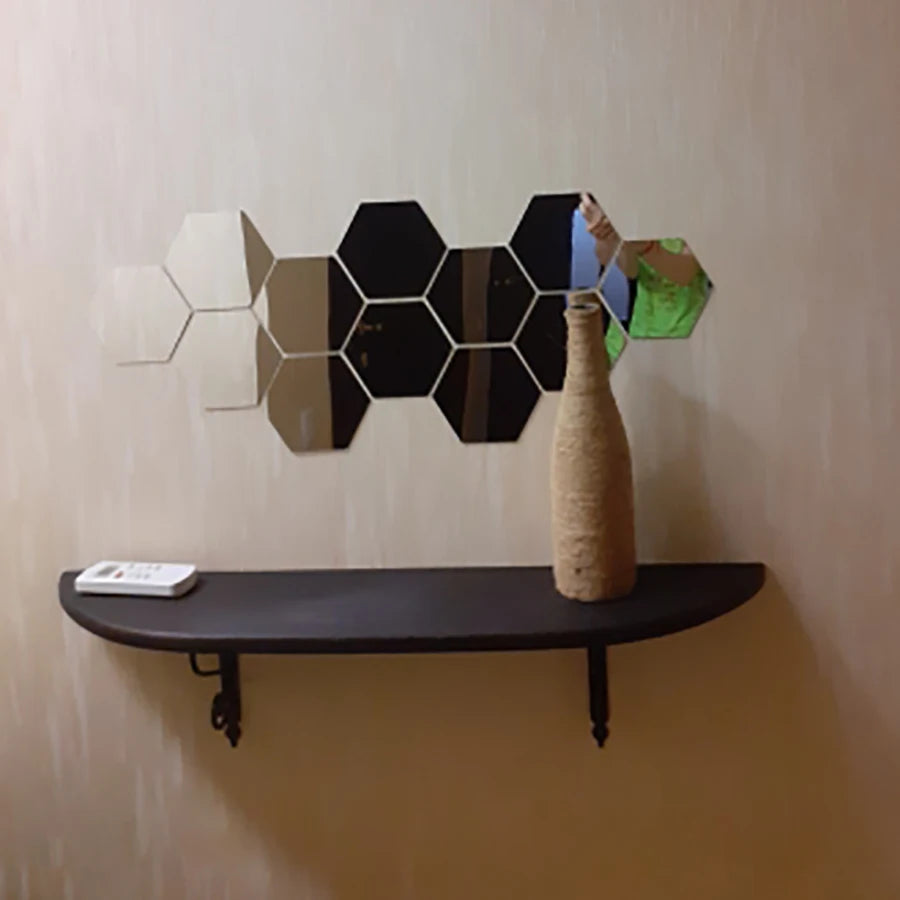 Hexagon Mirror Wall