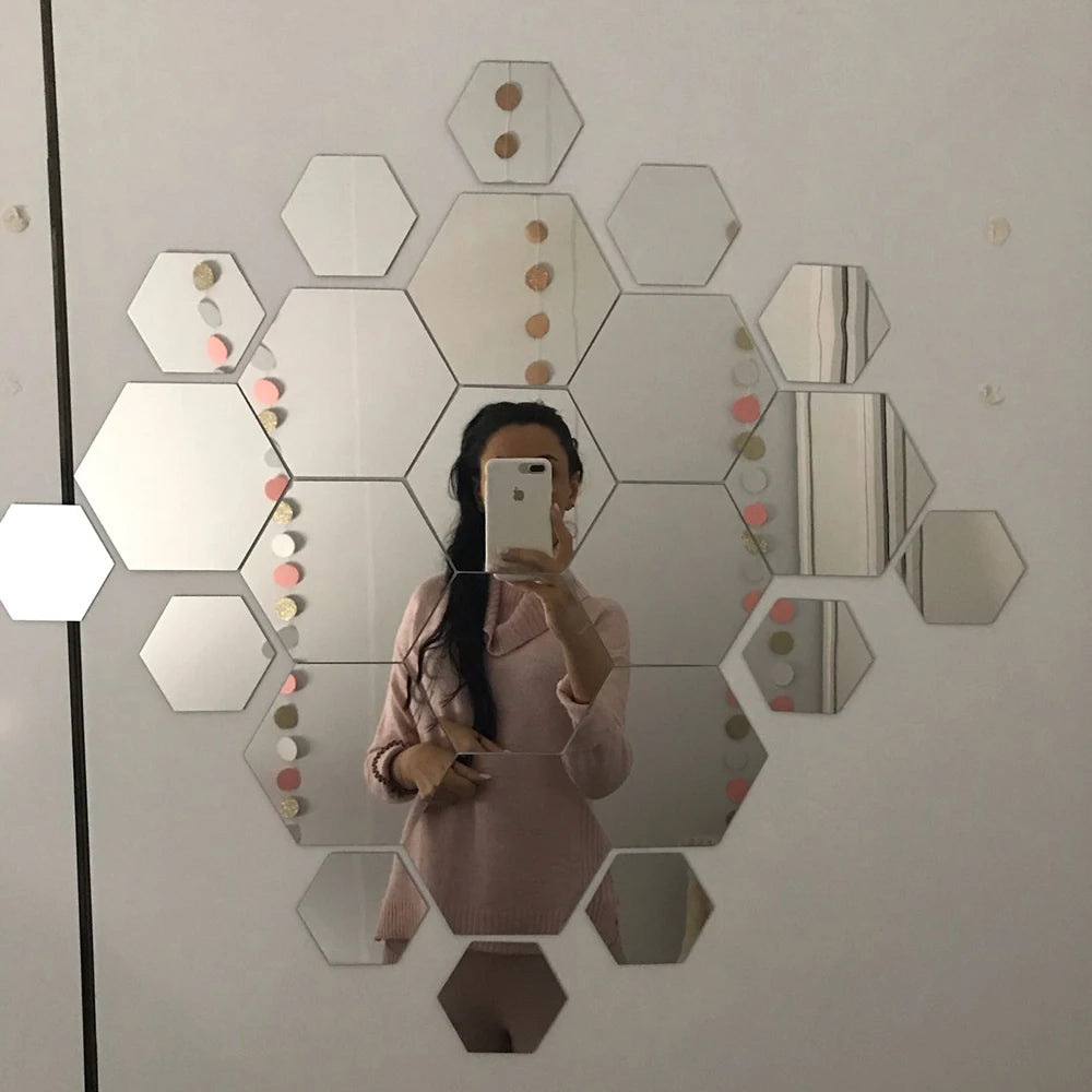 Hexagon Mirror Wall